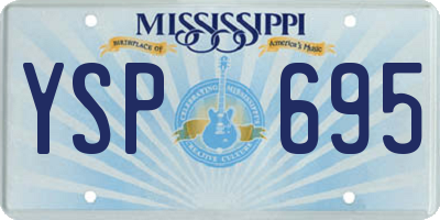 MS license plate YSP695