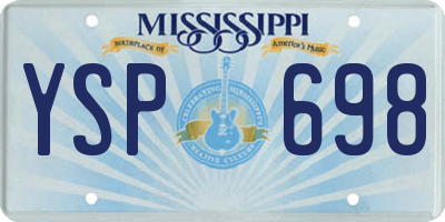 MS license plate YSP698