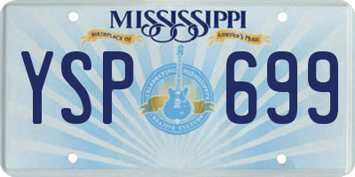 MS license plate YSP699