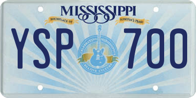MS license plate YSP700