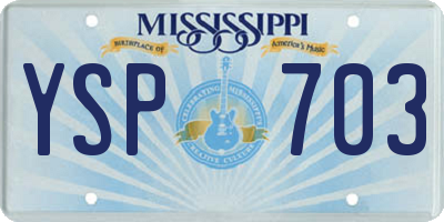 MS license plate YSP703
