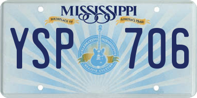 MS license plate YSP706