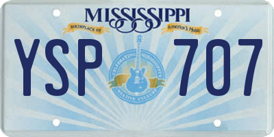 MS license plate YSP707