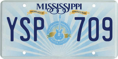 MS license plate YSP709