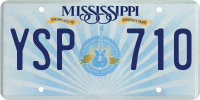 MS license plate YSP710