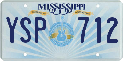 MS license plate YSP712