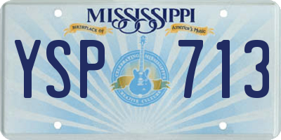 MS license plate YSP713