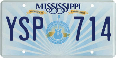 MS license plate YSP714