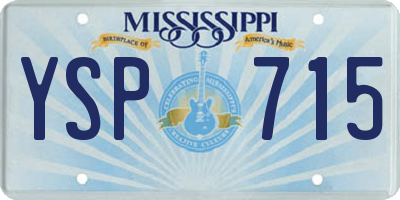 MS license plate YSP715