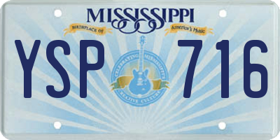 MS license plate YSP716