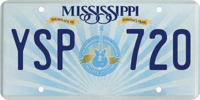 MS license plate YSP720