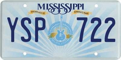 MS license plate YSP722