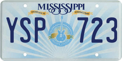 MS license plate YSP723