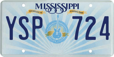 MS license plate YSP724