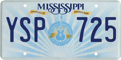MS license plate YSP725