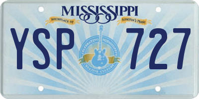 MS license plate YSP727