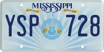 MS license plate YSP728