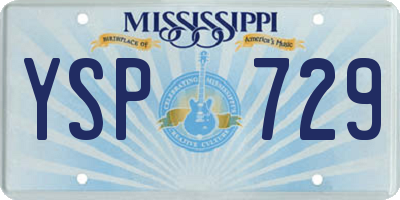 MS license plate YSP729