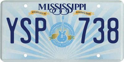 MS license plate YSP738