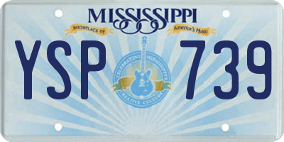 MS license plate YSP739
