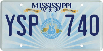 MS license plate YSP740
