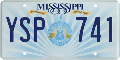 MS license plate YSP741