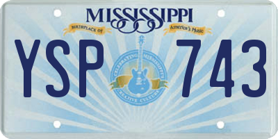 MS license plate YSP743