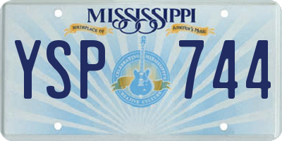 MS license plate YSP744