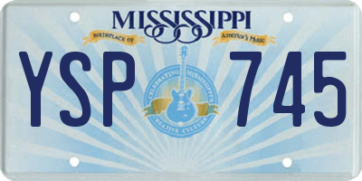 MS license plate YSP745