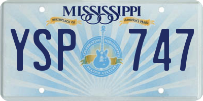 MS license plate YSP747