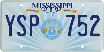 MS license plate YSP752
