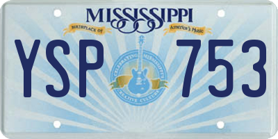 MS license plate YSP753