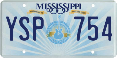 MS license plate YSP754