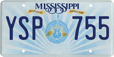 MS license plate YSP755