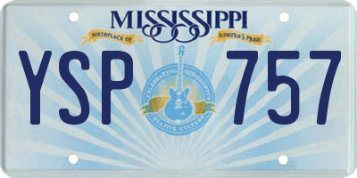 MS license plate YSP757
