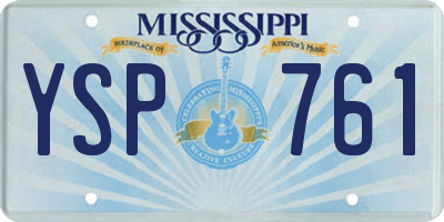 MS license plate YSP761