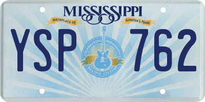 MS license plate YSP762