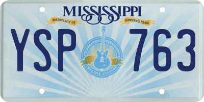 MS license plate YSP763