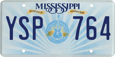 MS license plate YSP764