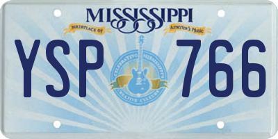 MS license plate YSP766