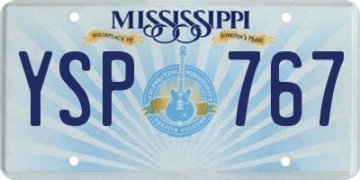 MS license plate YSP767