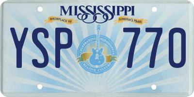 MS license plate YSP770