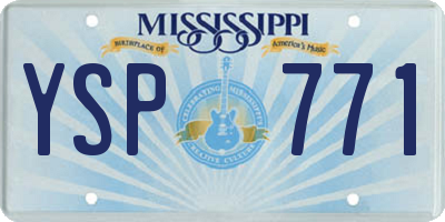 MS license plate YSP771