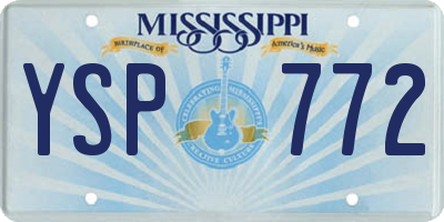 MS license plate YSP772