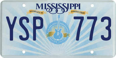 MS license plate YSP773