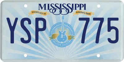 MS license plate YSP775