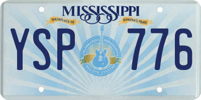 MS license plate YSP776