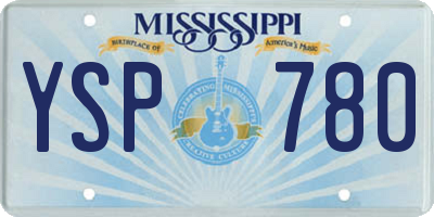 MS license plate YSP780