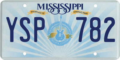 MS license plate YSP782