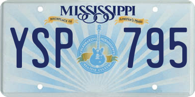MS license plate YSP795